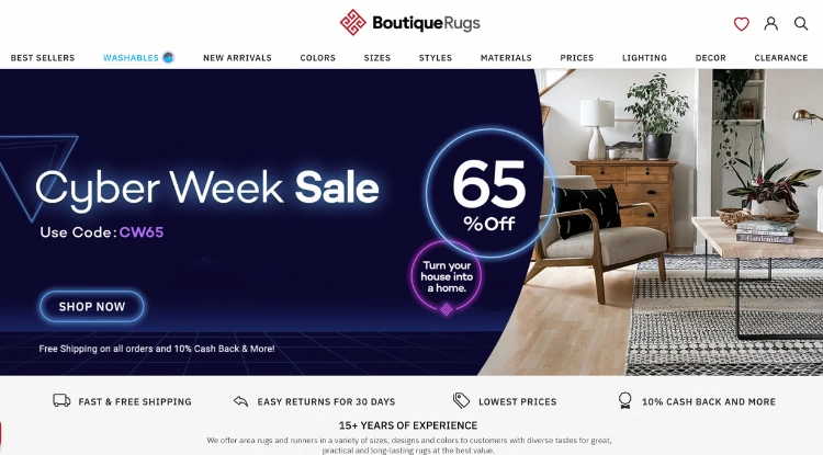 Boutique Rugs Cyber Week Sale