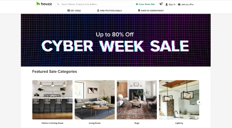 Houzz Cyber Week Sale