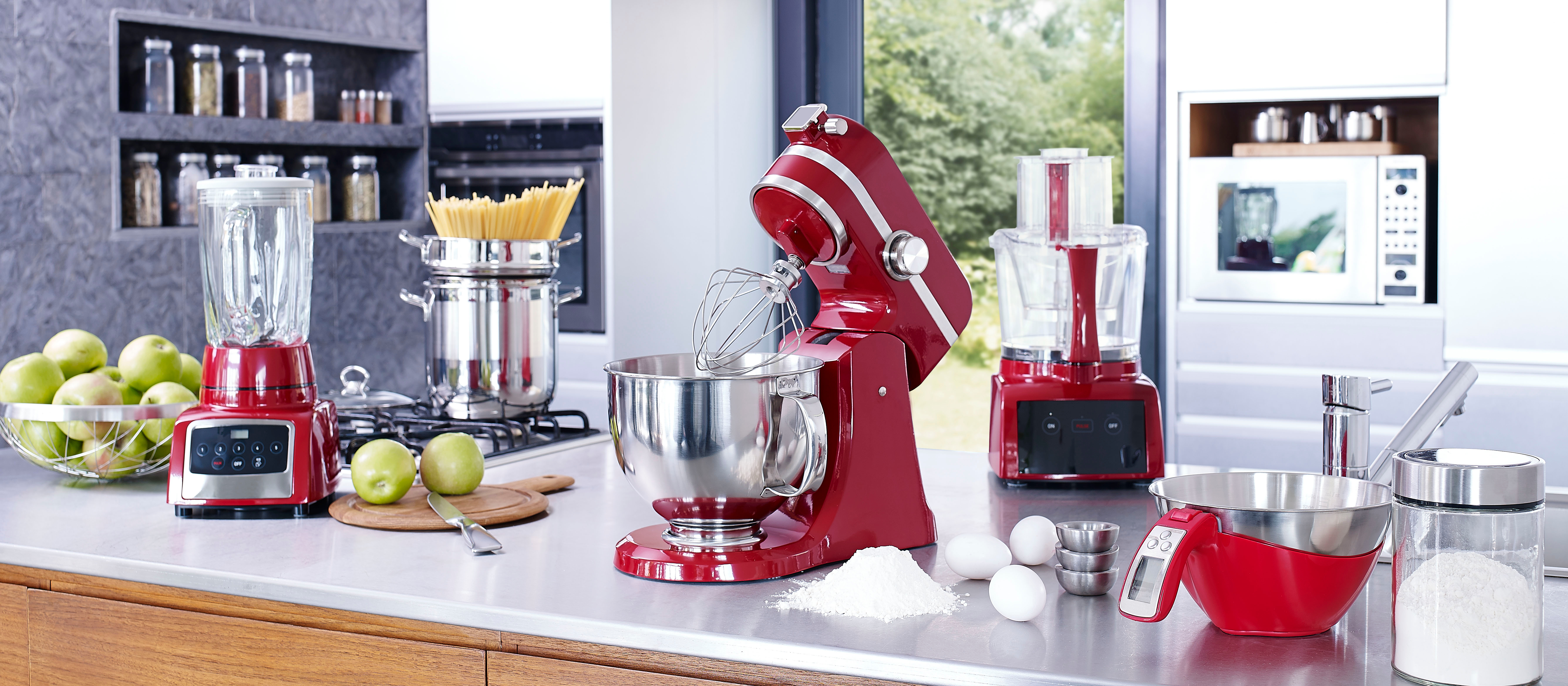 small appliances on kitchen counter