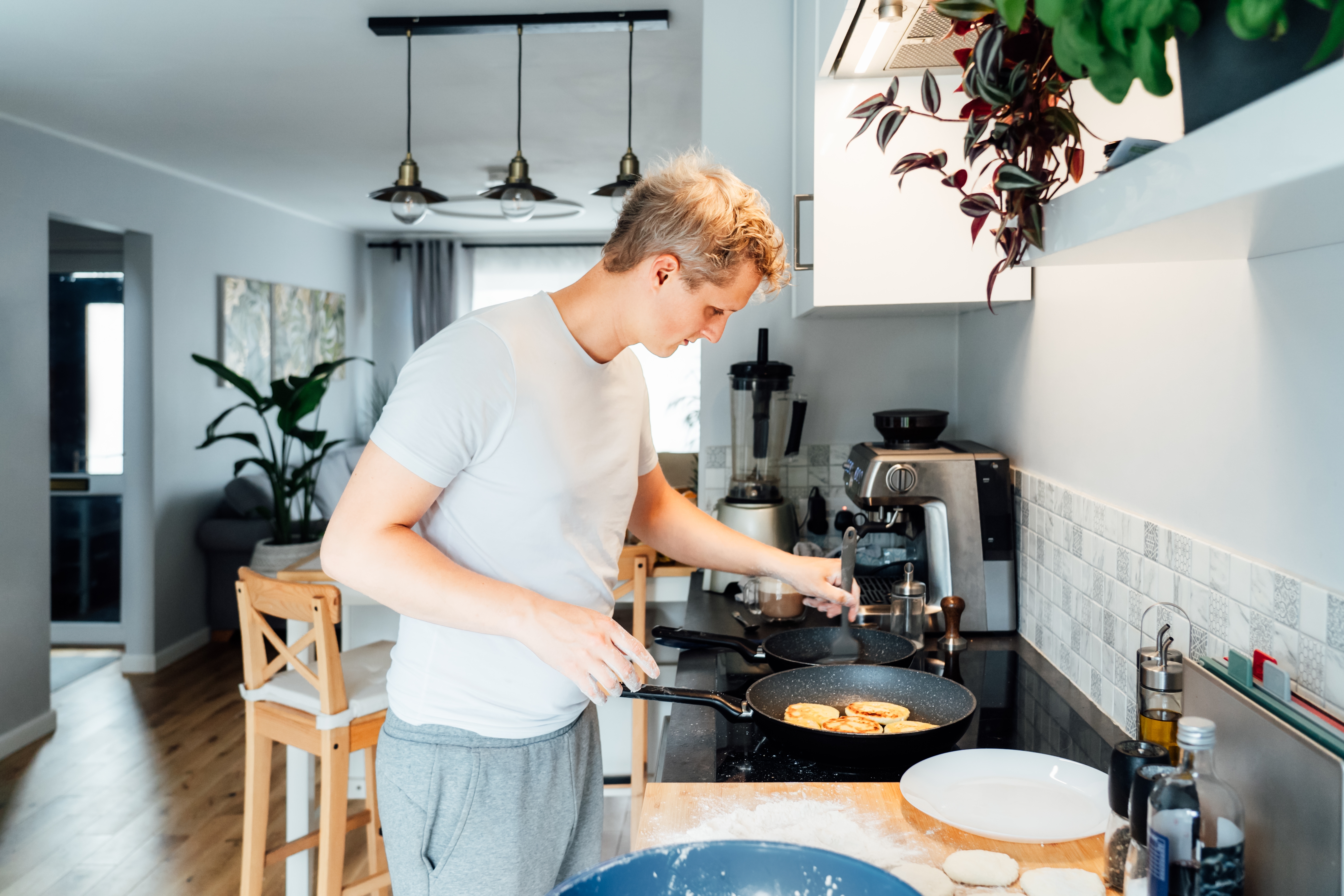 Man cooking in the kitchen