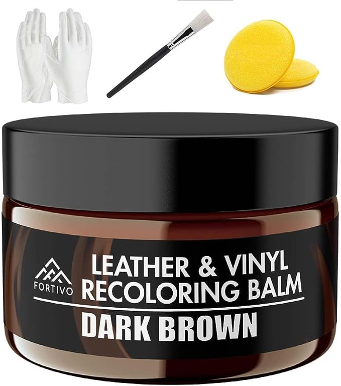 FORTIVO Leather Recoloring Balm, Leather Color Restorer