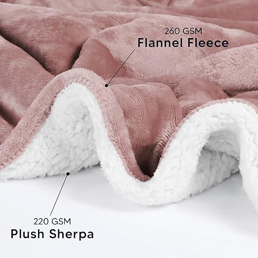 Utopia Bedding Sherpa Blanket Queen Size [Black, 90x90 Inches]
