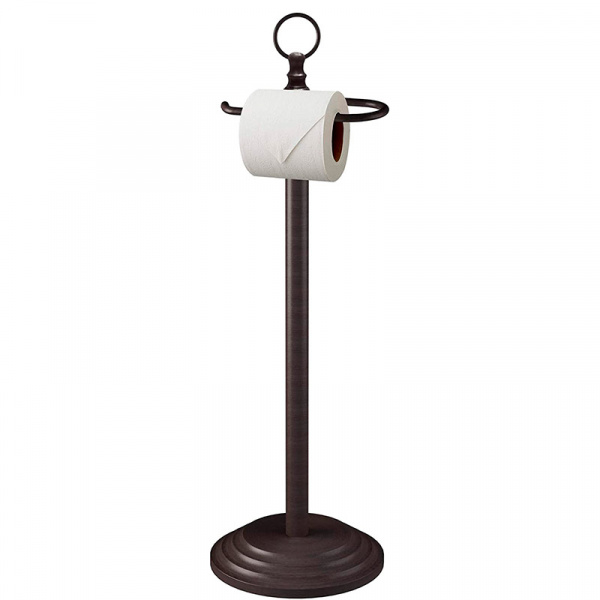Toilet Paper Holder Stand with Toilet Brush Holder - On Sale - Bed