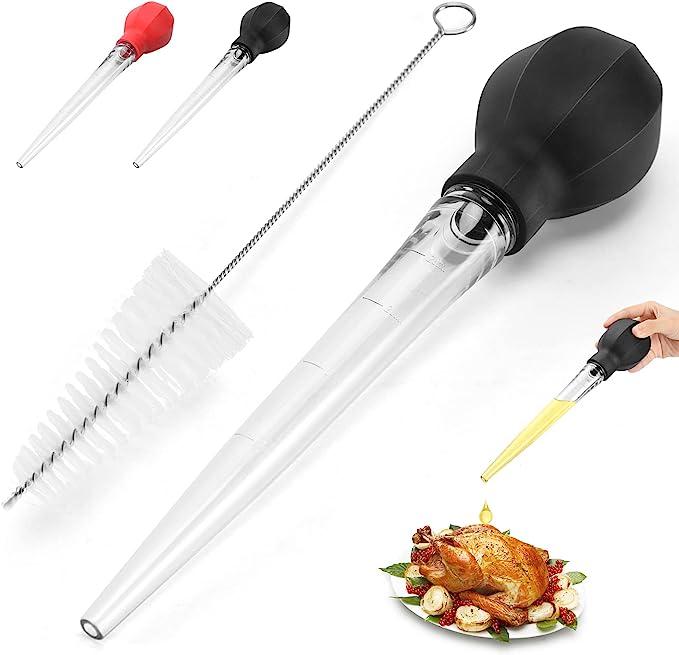 SCHVUBENR Large Turkey Baster with Cleaning Brush