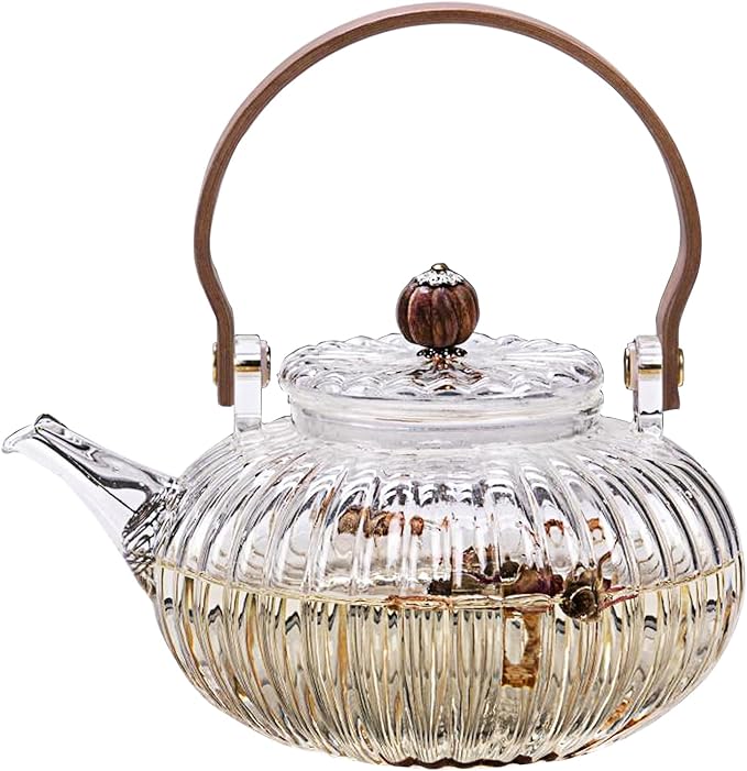 Motanber Glass Teapot, Stovetop & Microwave Safe, Tea Kettle