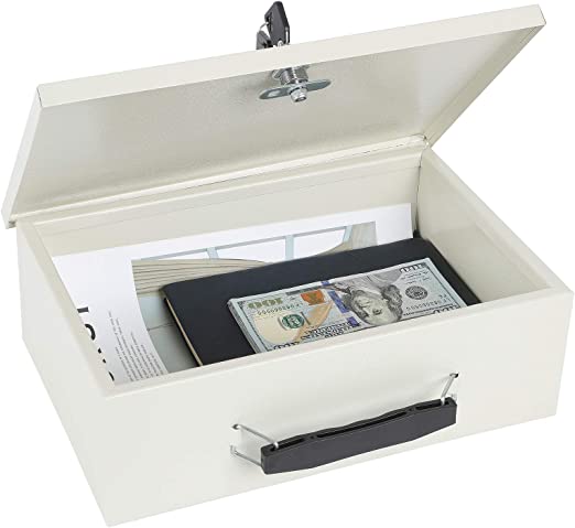 KYODOLED Fireproof Document Box with Key Lock,Safe Storage Box