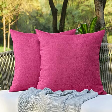 OTOSTAR Pack of 2 Outdoor Waterproof Pillow Covers 18x18 Inch