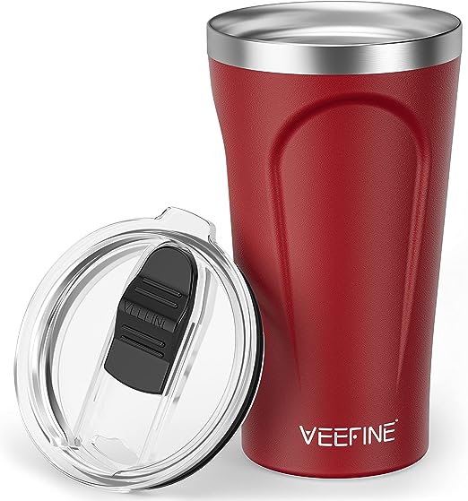 VEEFINE Travel Coffee Mug 20oz Ergonomic Appearance Insulated