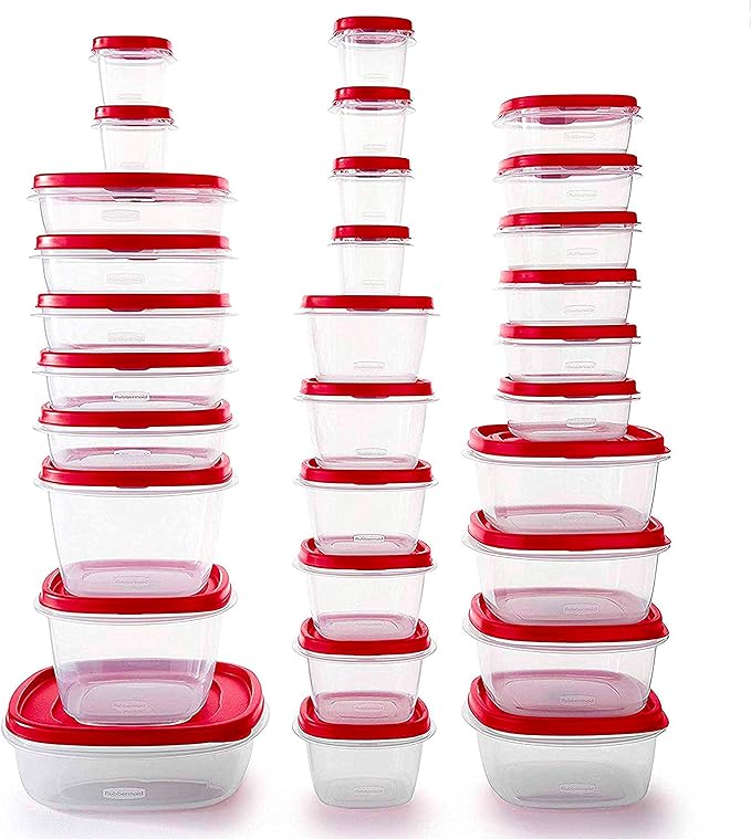 Rubbermaid 60-Piece Food Storage Containers with Lids, Salad