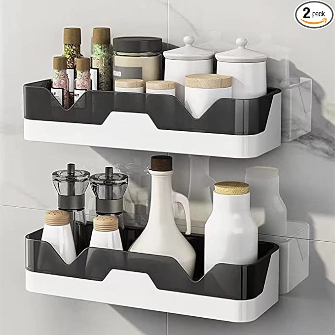 Bathroom Shelves 2 Pack Self Adhesive Shower caddy Wall Mount