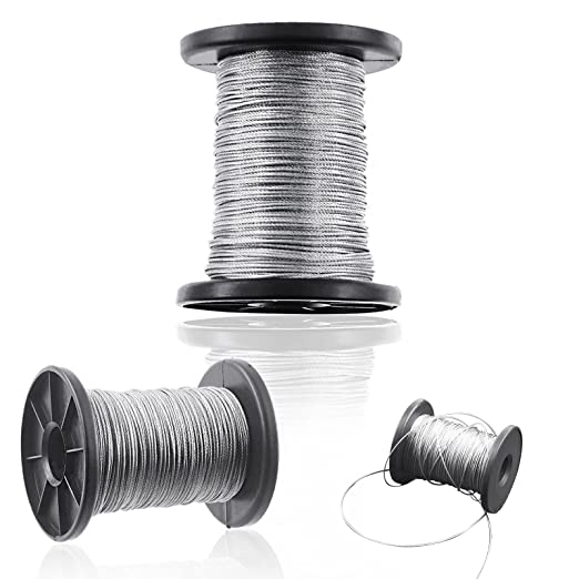 Swpeet 1Pcs 100 Feet Picture Hanging Wire, Picture Wire